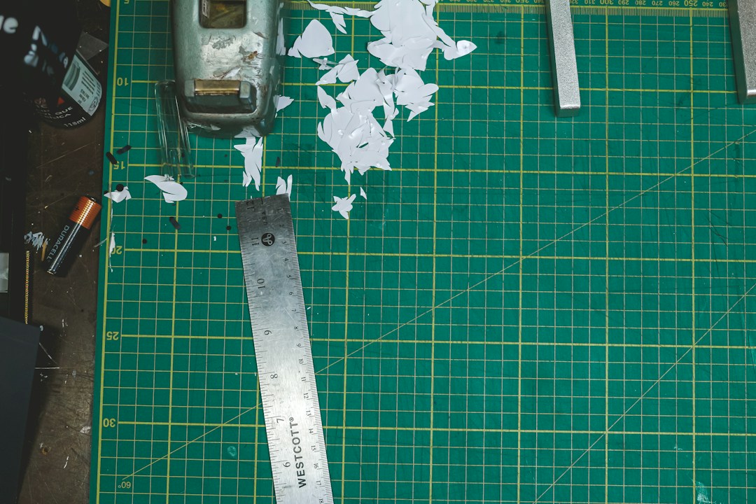 Craft cutting mat, ruler and work surface