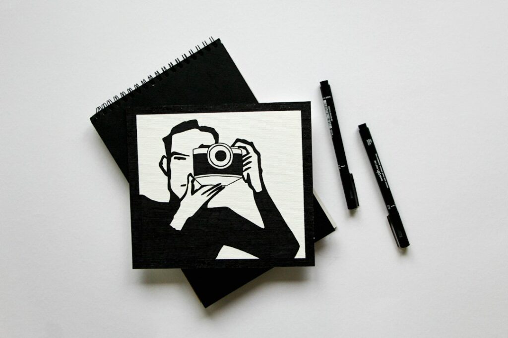Detailed ink illustration and fine line drawing supplies