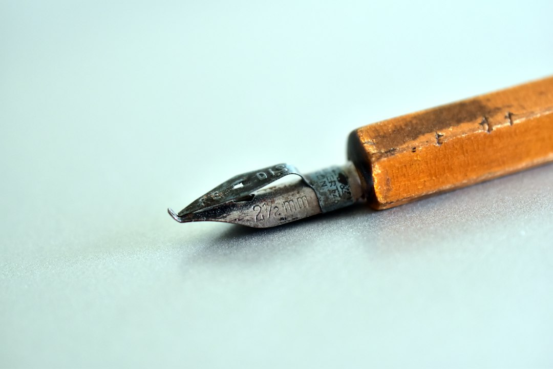 Illustrative fountain pen desk photograph; not a specific cleaning kit