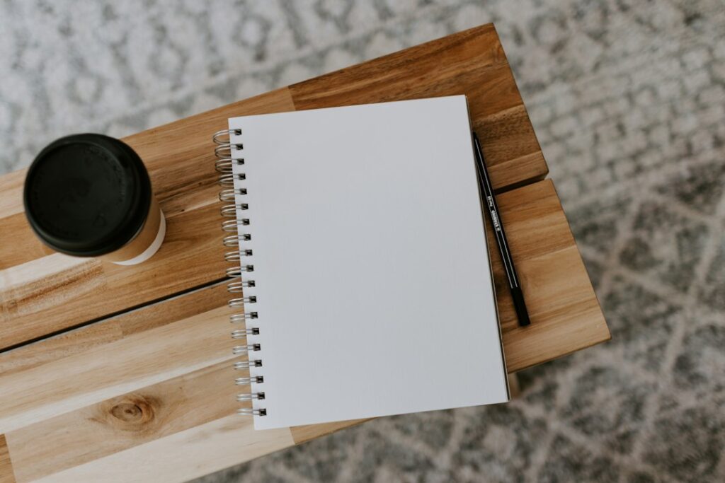 Notebook and pen
