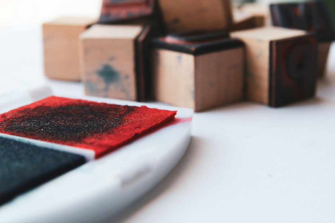 Rubber stamps and ink pad