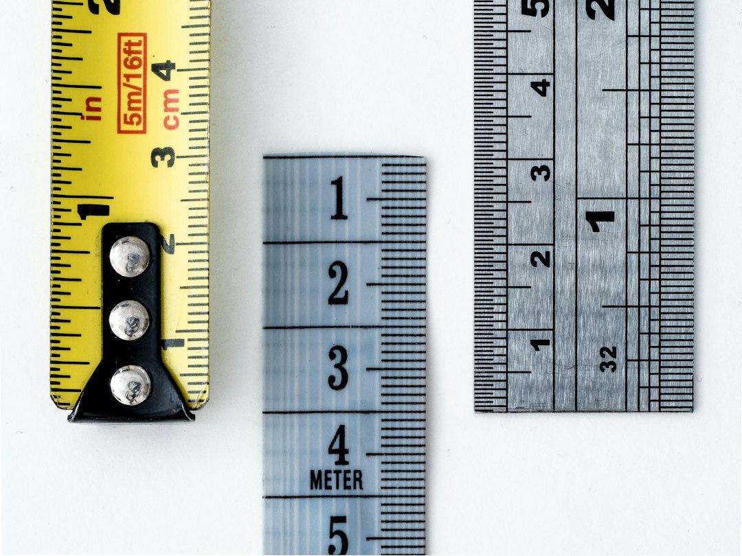 Assorted measuring rulers