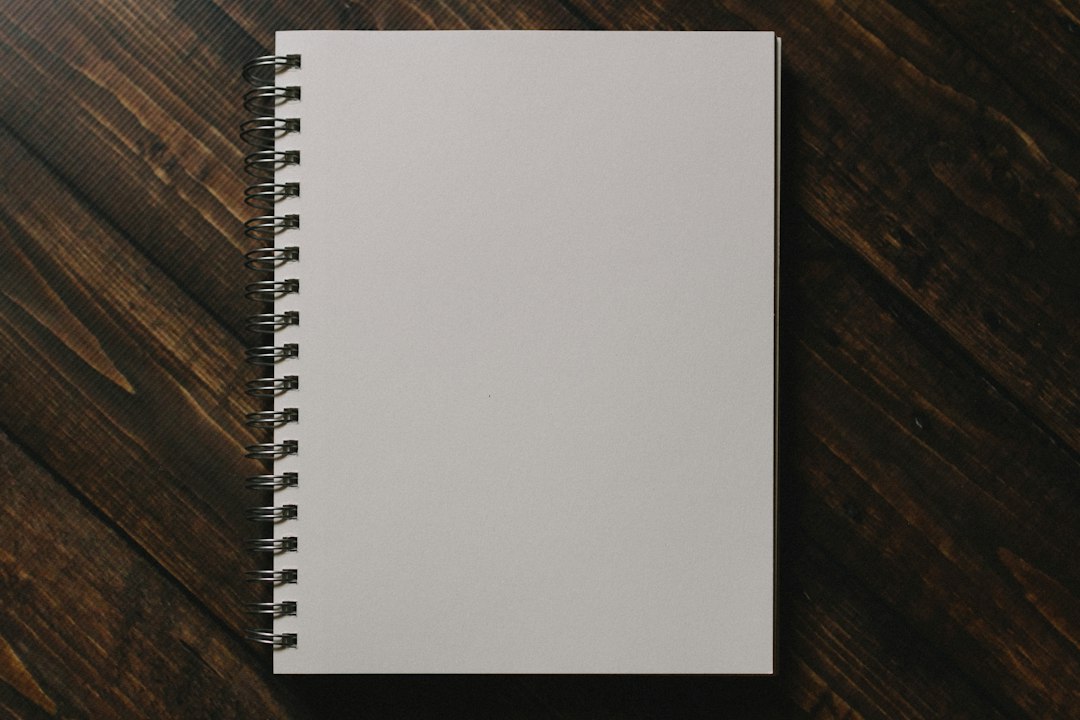 Open spiral-bound notebook