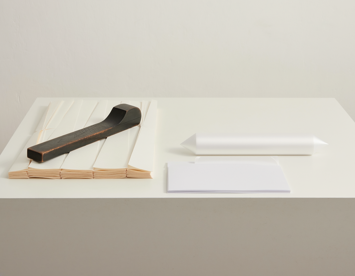 AI-generated illustrative craft product comparison for Bone Folder vs Teflon Folder for Handmade Books