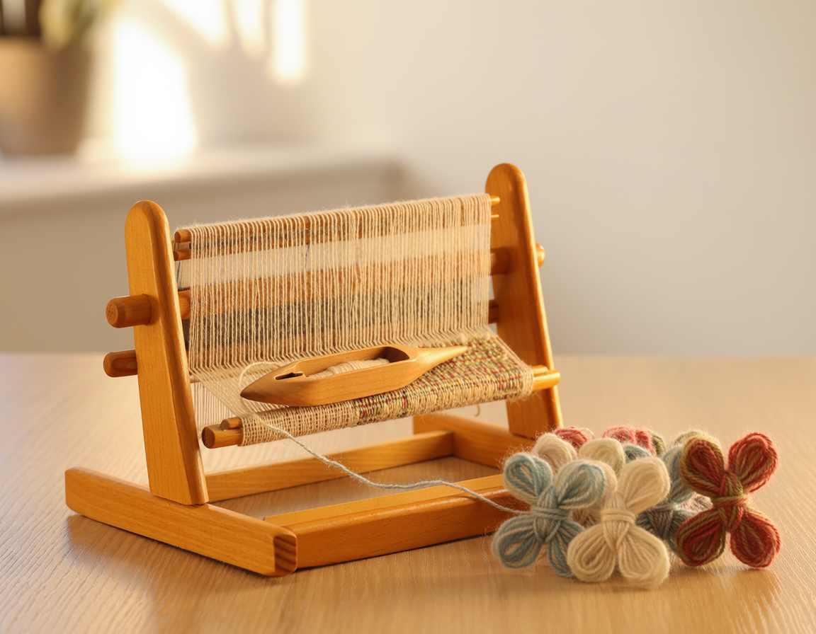 AI-generated illustration for Small Weaving Shuttle vs Yarn Butterfly for Mini Looms