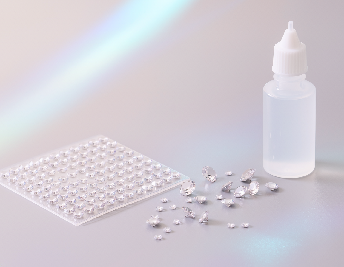 AI-generated craft illustration for Self-Adhesive Rhinestones vs Flatback Gems with Glue