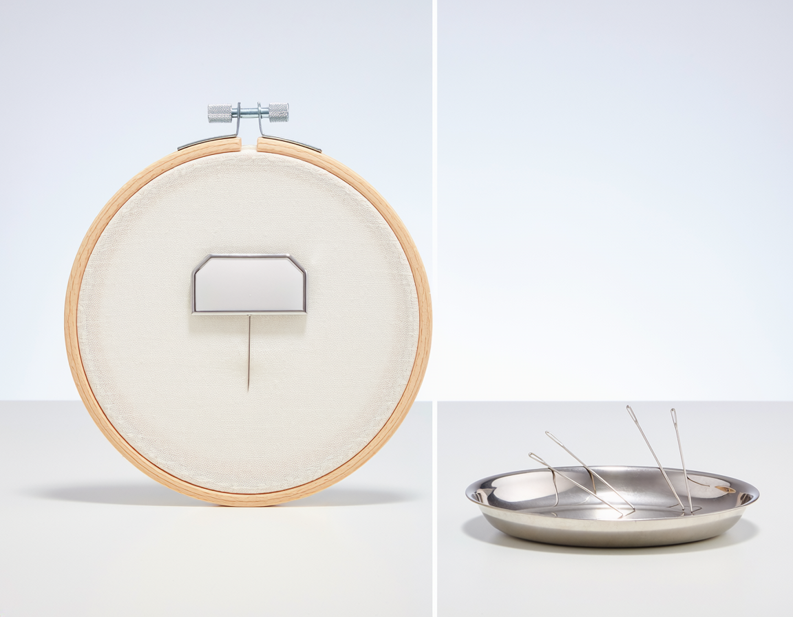 AI-generated illustration for Needle Minder Magnet vs Magnetic Pin Dish for Sewing
