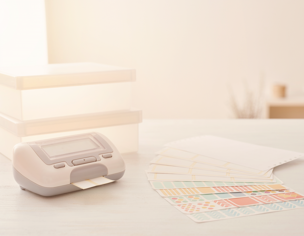 AI-generated illustrative image for Handheld Label Maker vs Printable Craft Label Sheets
