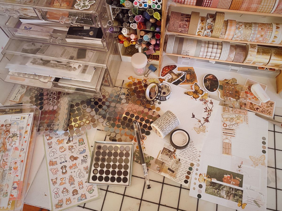 Washi tape and scrapbooking supplies