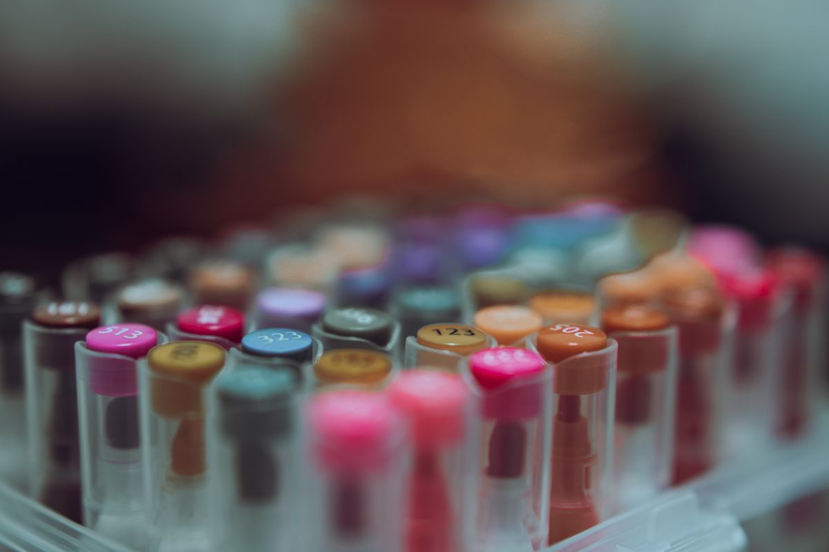 Coloured art markers