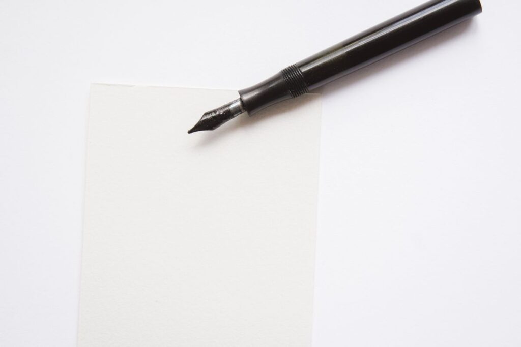 Writing pen and stationery